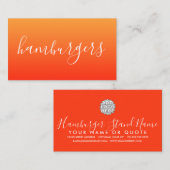 Carte De Visite script hamburgers (Devant / Derrière)