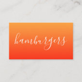 Carte De Visite script hamburgers (Devant)