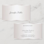 Carte De Visite Script libre créatif Glam moderne Plain Luxe (Devant / Derrière)