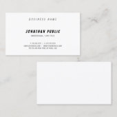 Carte De Visite Script Main élégant moderne lisse Plutôt simple (Devant / Derrière)
