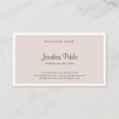 Carte De Visite Script manuel moderne Simple professionnel élégant (Devant)