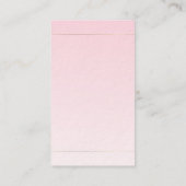 Carte De Visite Script manuscrit Calligraphie Pink Gold Luxe (Dos)