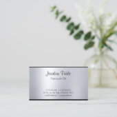 Carte De Visite Script manuscrit créatif Calligraphie argent (Debout devant)