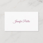Carte De Visite Script manuscrit créatif Moderne Simple Chic (Devant)