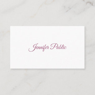 Carte De Visite Script manuscrit créatif Moderne Simple Chic