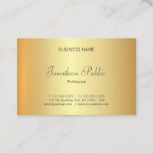 Carte De Visite Script manuscrit Creative Faux Gold Professional (Devant)