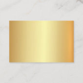 Carte De Visite Script manuscrit Creative Faux Gold Professional (Dos)