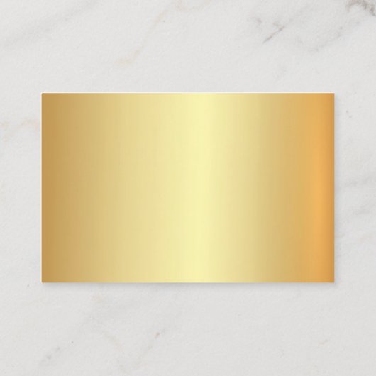 Carte De Visite Script manuscrit Creative Faux Gold Professional (Dos)