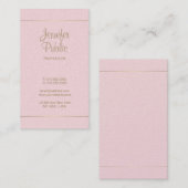 Carte De Visite Script manuscrit Design Design Design Luxe Moderne (Devant / Derrière)