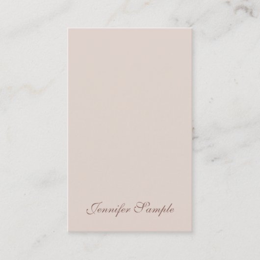 Carte De Visite Script manuscrit élégant moderne Modèle simple (Devant)