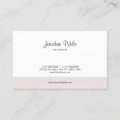 Carte De Visite Script manuscrit Élégant Simple Modèle moderne (Dos)