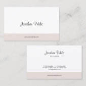 Carte De Visite Script manuscrit Élégant Simple Modèle moderne (Devant / Derrière)