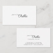 Carte De Visite Script manuscrit Élégant Simple Moderne Chic (Devant / Derrière)