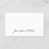 Carte De Visite Script manuscrit Élégant Simple Moderne Plutôt (Devant)