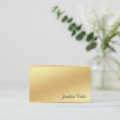 Carte De Visite Script manuscrit Faux Gold Calligraphie créative (Debout devant)