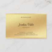 Carte De Visite Script manuscrit Faux Gold Calligraphie créative (Dos)