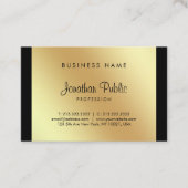 Carte De Visite Script manuscrit Glamor Black Gold Luxe élégant (Devant)