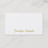 Carte De Visite Script manuscrit Gold Calligraphie Design tendance (Devant)