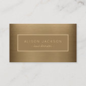 Carte De Visite Script manuscrit Luxe Métallo Décorateur Home (Devant)