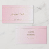 Carte De Visite Script manuscrit Luxueux Glamor Calligraphie (Devant / Derrière)