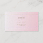 Carte De Visite Script manuscrit Luxueux Glamor Calligraphie (Dos)