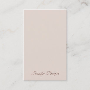 Carte De Visite Script manuscrit minimaliste Plain moderne élégant