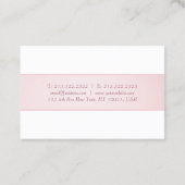 Carte De Visite Script manuscrit moderne élégant Rose or blanc (Dos)