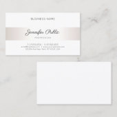 Carte De Visite Script manuscrit Moderne Élégant Simple Modèle (Devant / Derrière)