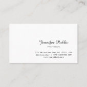 Carte De Visite Script manuscrit moderne sophistiqué élégant (Dos)