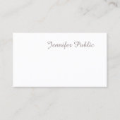 Carte De Visite Script manuscrit moderne sophistiqué intelligent (Devant)