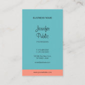 Carte De Visite Script manuscrit Nom Trending Modern Elegant (Dos)