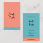 Carte De Visite Script manuscrit Nom Trending Modern Elegant (Devant / Derrière)