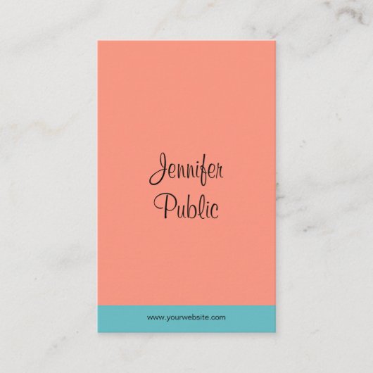 Carte De Visite Script manuscrit Nom Trending Modern Elegant (Devant)