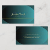 Carte De Visite Script manuscrit Or Design élégant Luxe Chic (Devant / Derrière)