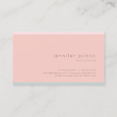 Carte De Visite Script manuscrit rose Vert moderne Simple tendance (Dos)