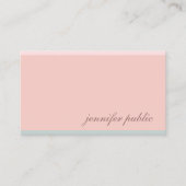 Carte De Visite Script manuscrit rose Vert moderne Simple tendance (Devant)