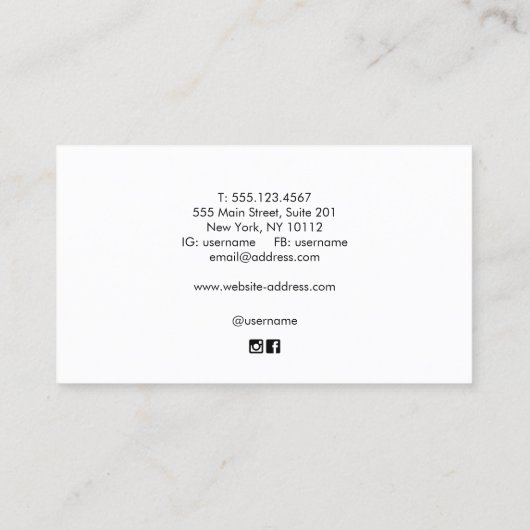 Carte De Visite Script manuscrit Social Pale Yellow Gradient (Dos)