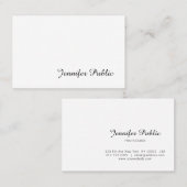 Carte De Visite Script manuscrit sophistiqué Moderne Simple (Devant / Derrière)