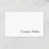 Carte De Visite Script manuscrit sophistiqué Moderne Simple (Devant)