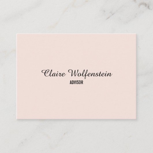 Carte De Visite Script minimaliste élégant professionnel (Devant)