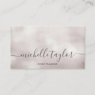 Carte De Visite Script minimaliste moderne de signature de perle b
