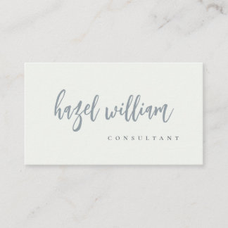 Carte De Visite Script minimaliste moderne simple noir gris blanc