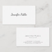 Carte De Visite Script Modèle moderne à la main Simple tendance ch (Devant / Derrière)