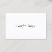 Carte De Visite Script Modèle simple professionnel (Devant)