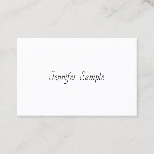 Carte De Visite Script Modèle simple professionnel (Devant)