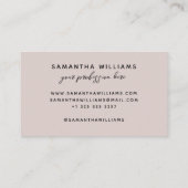 Carte De Visite Script moderne calligraphie nom élégant feminine (Dos)