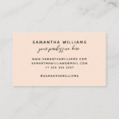 Carte De Visite Script moderne calligraphie nom élégant feminine (Dos)