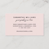 Carte De Visite Script moderne calligraphie nom élégant feminine (Dos)