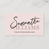 Carte De Visite Script moderne calligraphie nom élégant feminine (Devant)