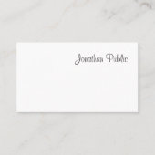 Carte De Visite Script moderne Cool professionnel Simple Plain Top (Devant)